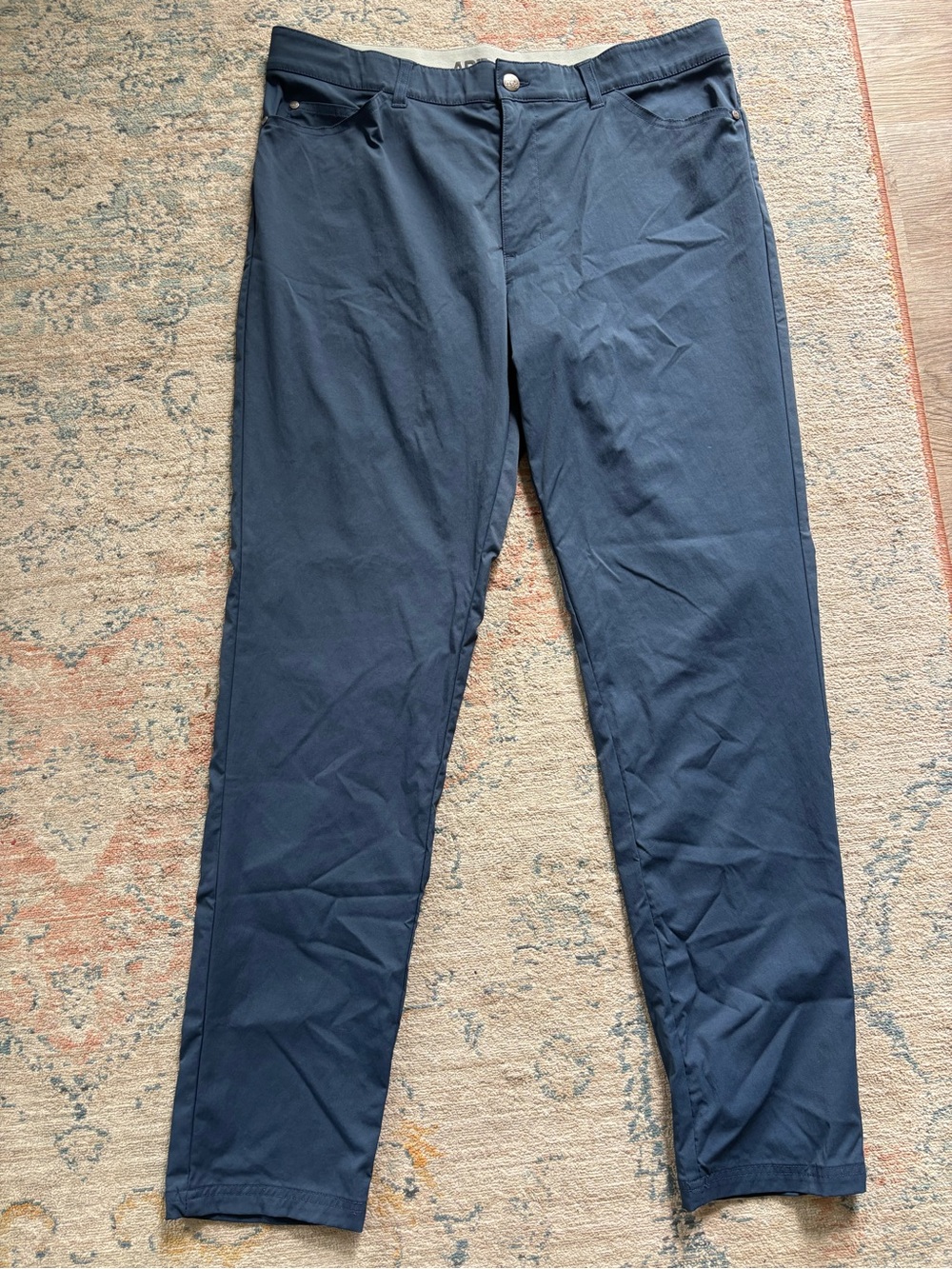 adidas Men's Dark Blue Straight Fit Chinos